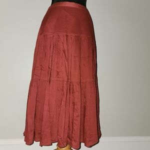 J Crew Cotton Pleated Skirt